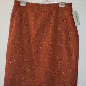 Brown Gold Striped Skirt